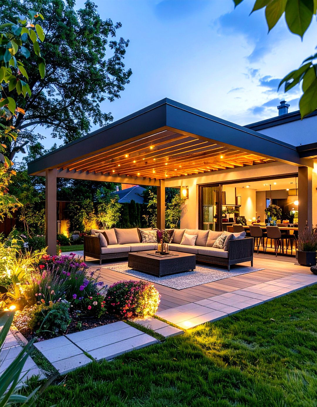 Louvered Roof Pergola - 30 pergola backyard patio ideas