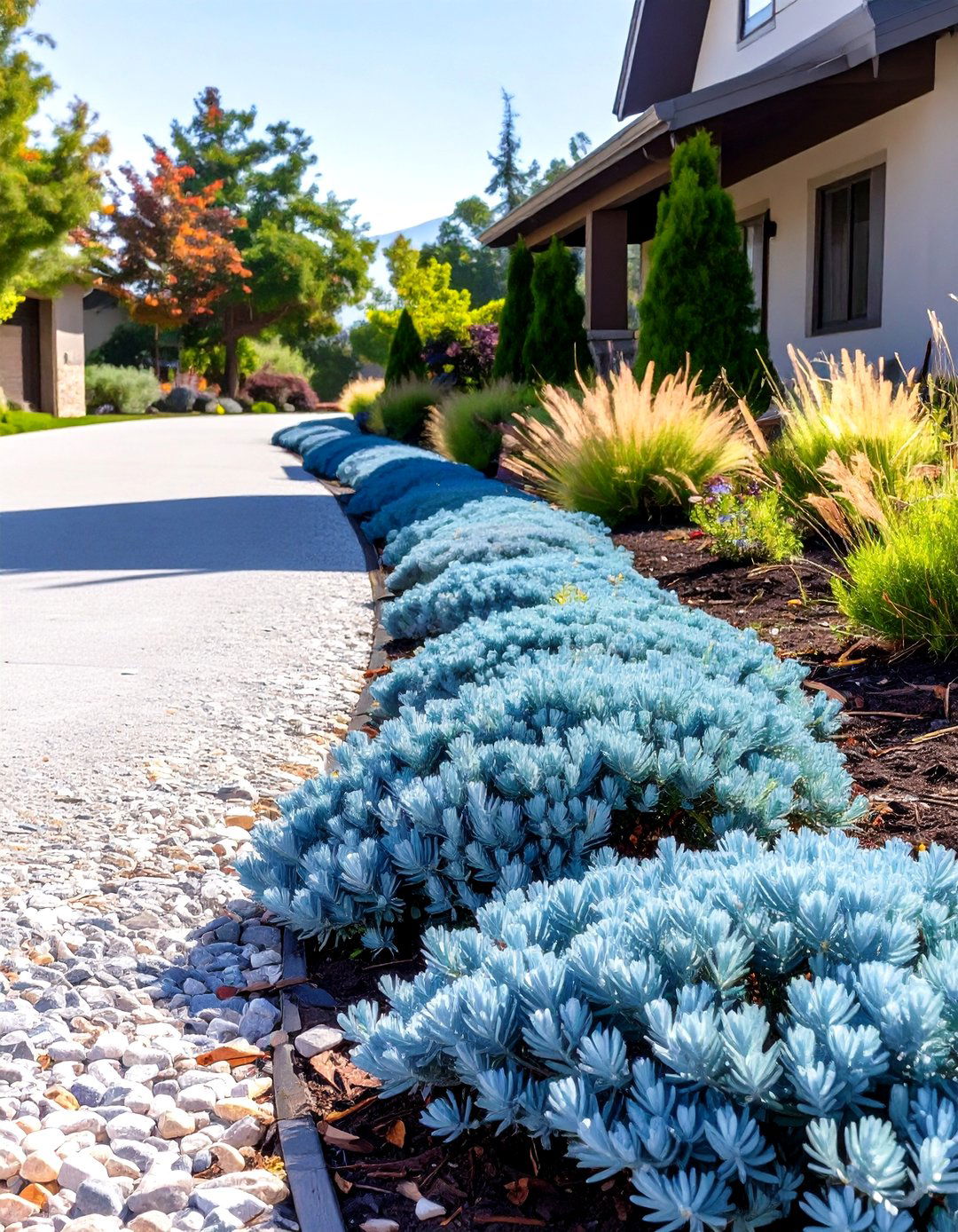 Low Growing Juniper Ground Cover - 30 side driveway landscaping ideas