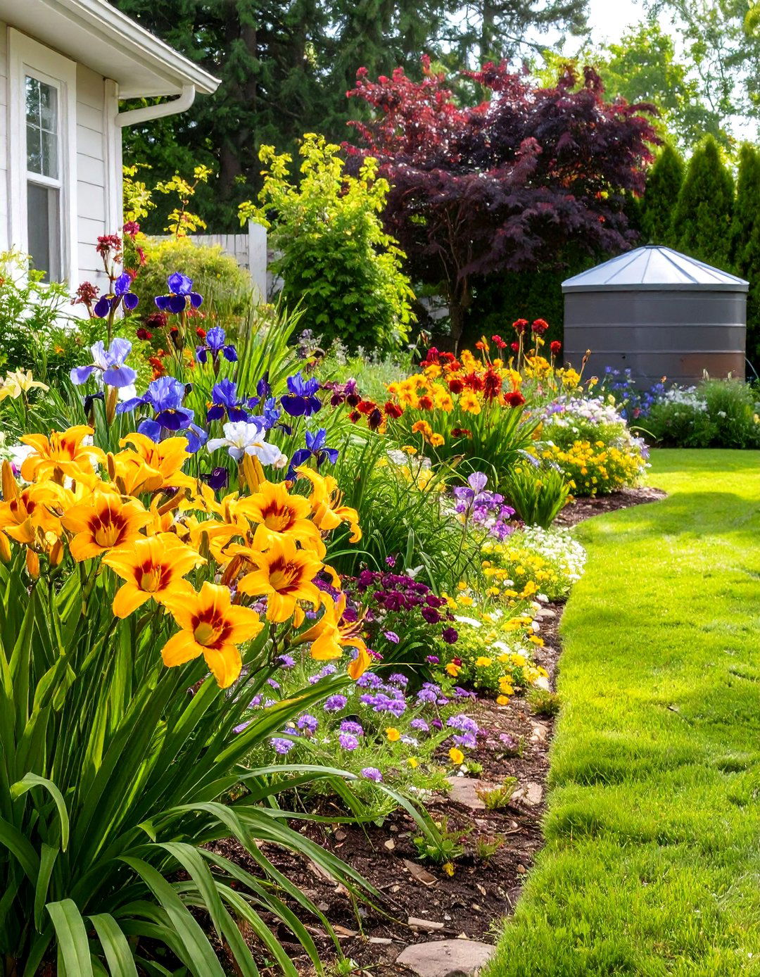 Low Growing Perennial Border - 30 septic tank landscaping ideas