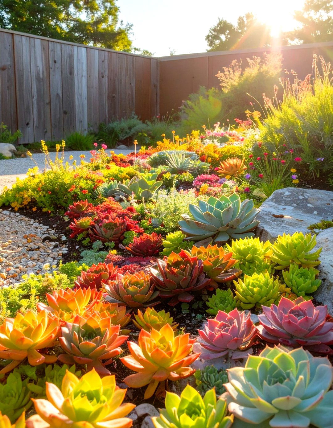 Low Growing Succulent Patch - 30 septic tank landscaping ideas