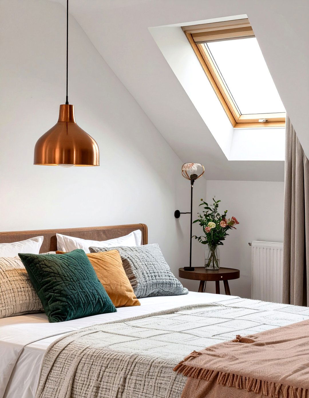 Low Hanging Pendant Lights - 30 small attic bedroom low sloped ceiling bedroom ideas