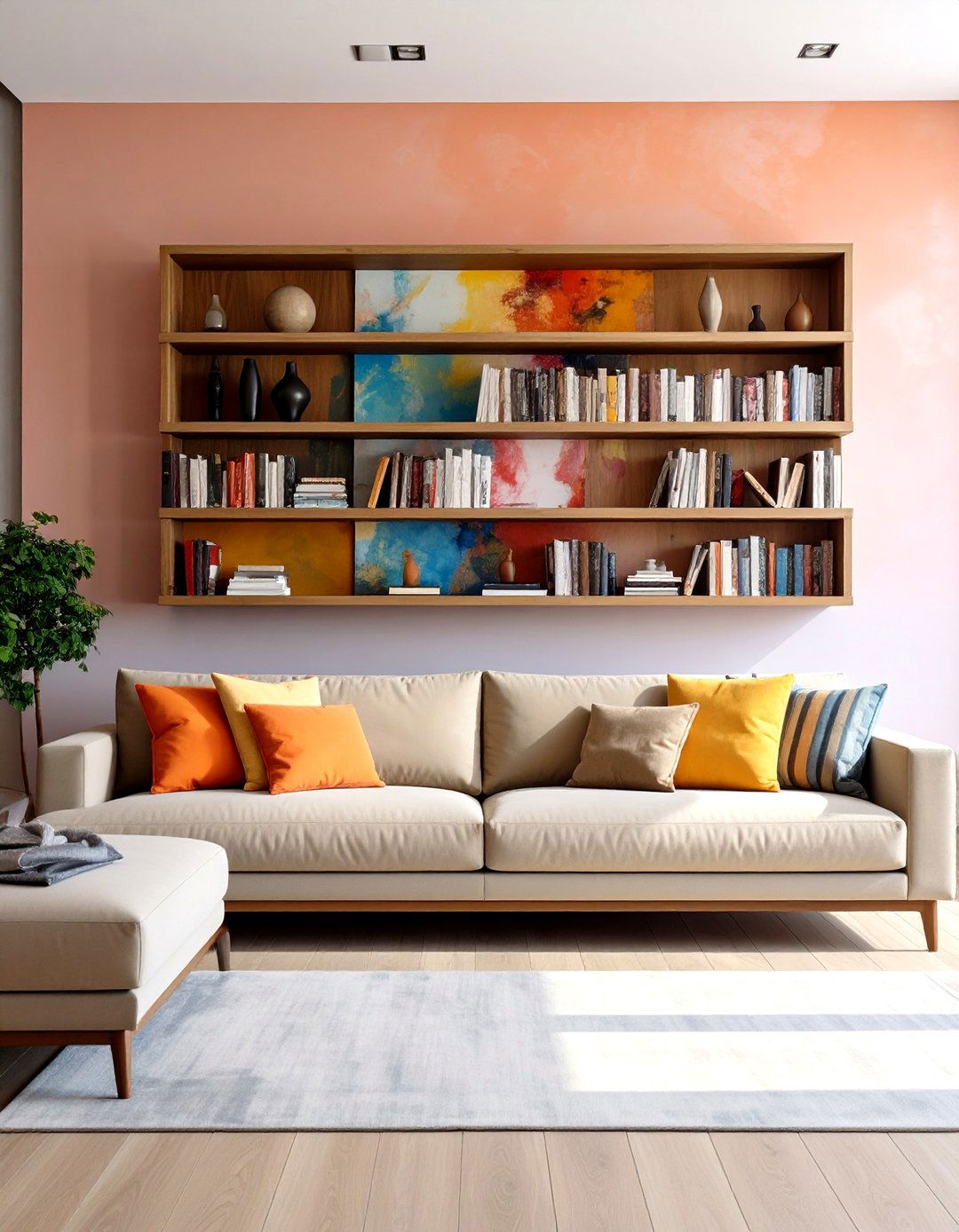 Low Horizontal Living Room Bookshelves - 30 living room bookshelf ideas