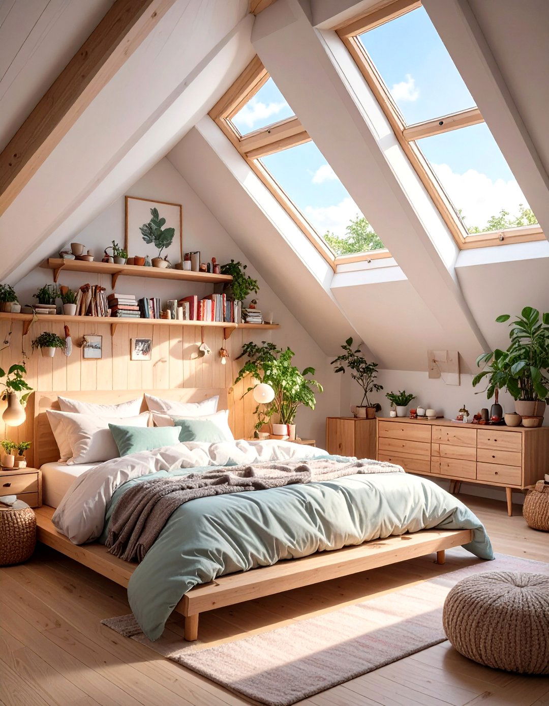 Low Lying Furniture Throughout - 30 small attic bedroom low sloped ceiling bedroom ideas