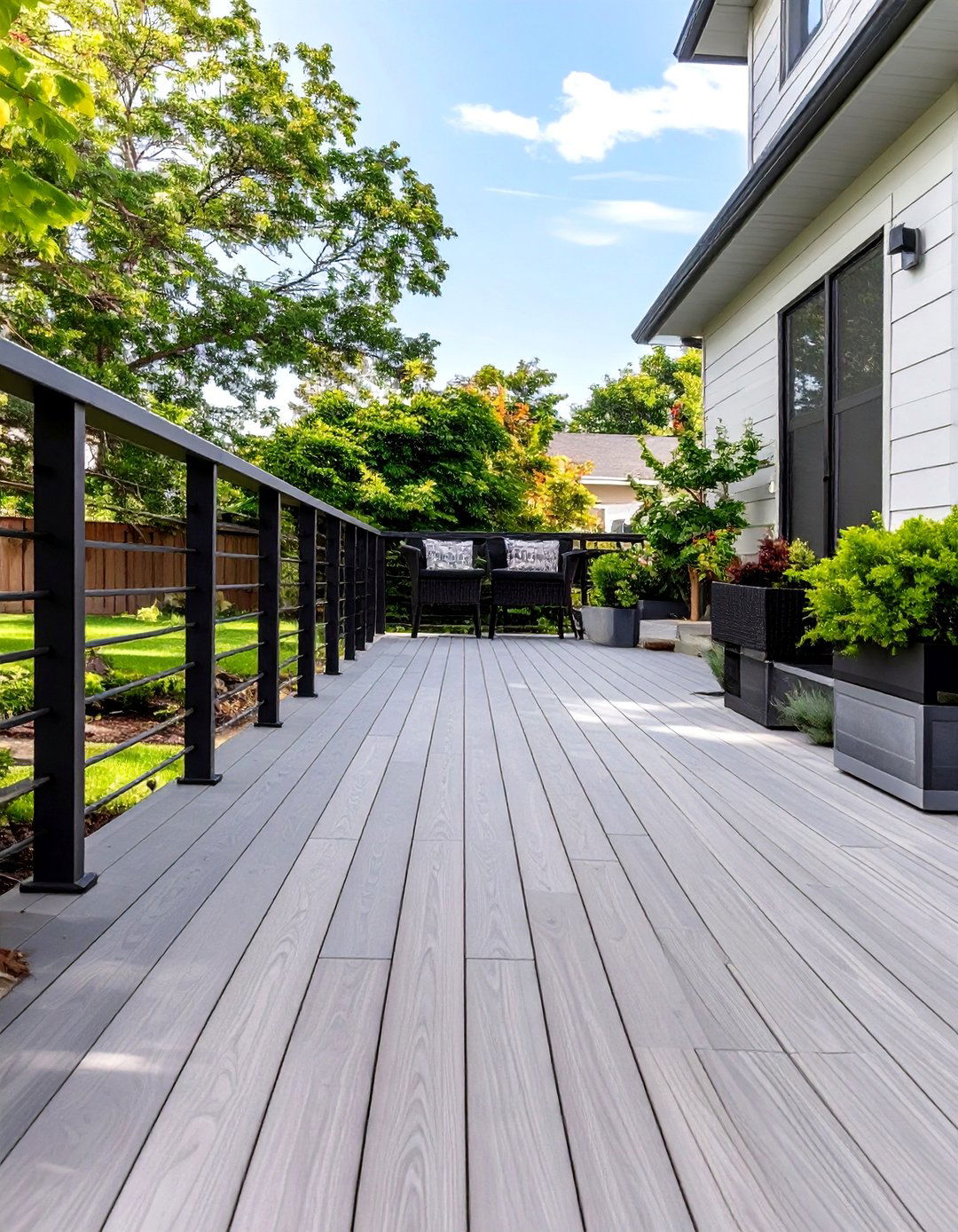 Low Maintenance Composite Wood Deck - 30 wood deck ideas