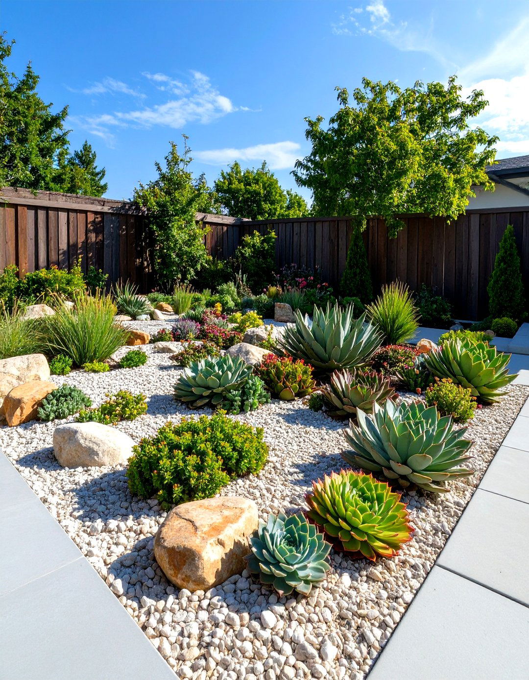 Low Maintenance Succulent Flower Bed - 30 backyard flower bed ideas