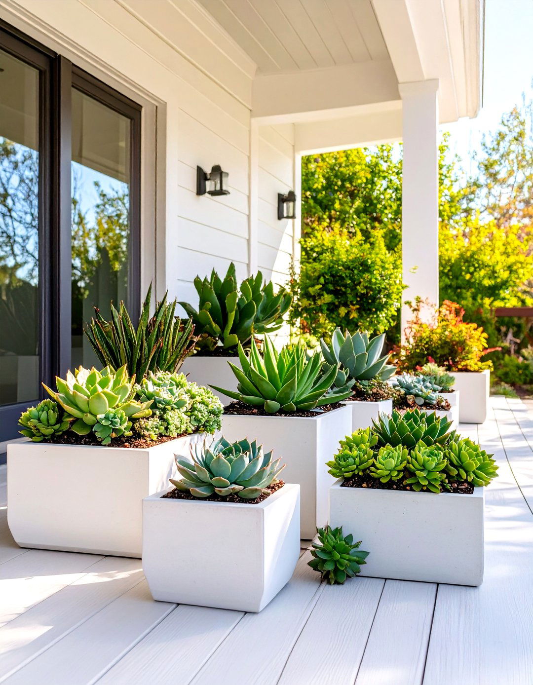 Low Maintenance Succulent Garden Porch - 30 31 modern front porch ideas
