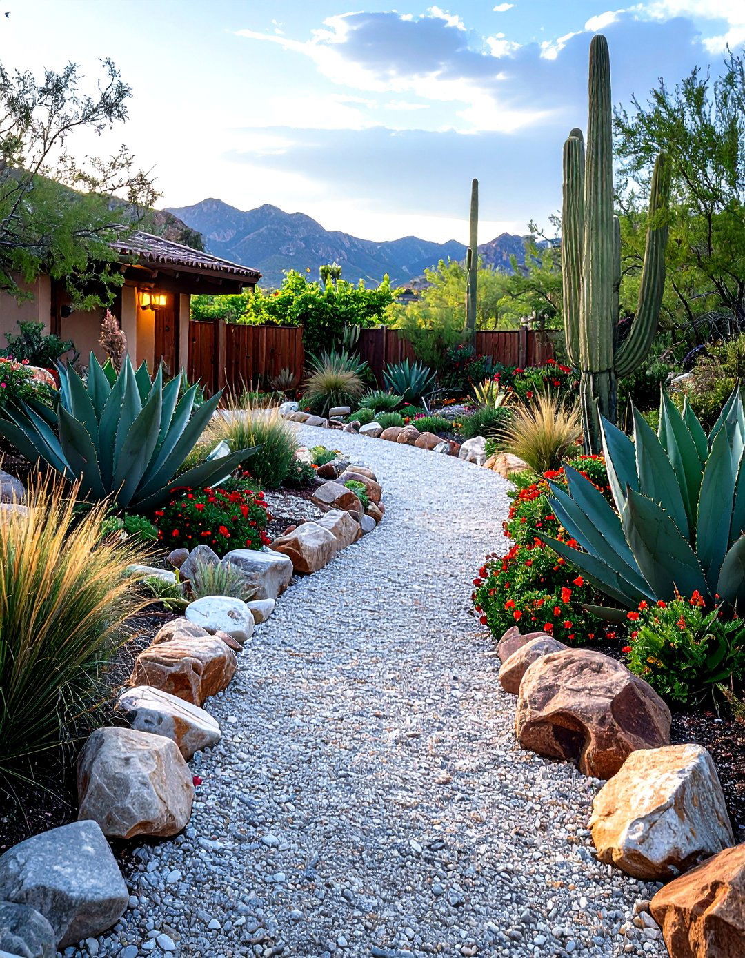 Low Maintenance Xeriscape Driveway Entrance - 30 driveway entrance landscaping ideas