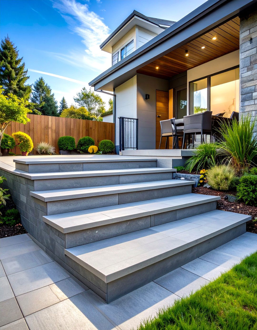 Low Profile Composite Decking Steps - 30 patio steps ideas