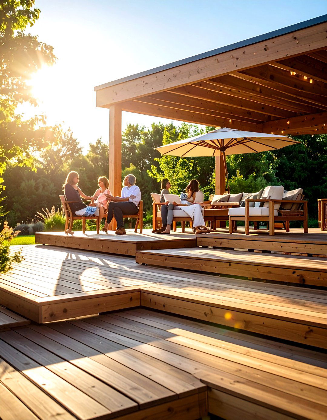 Low Profile Tiered Deck Steps - 30 deck steps ideas