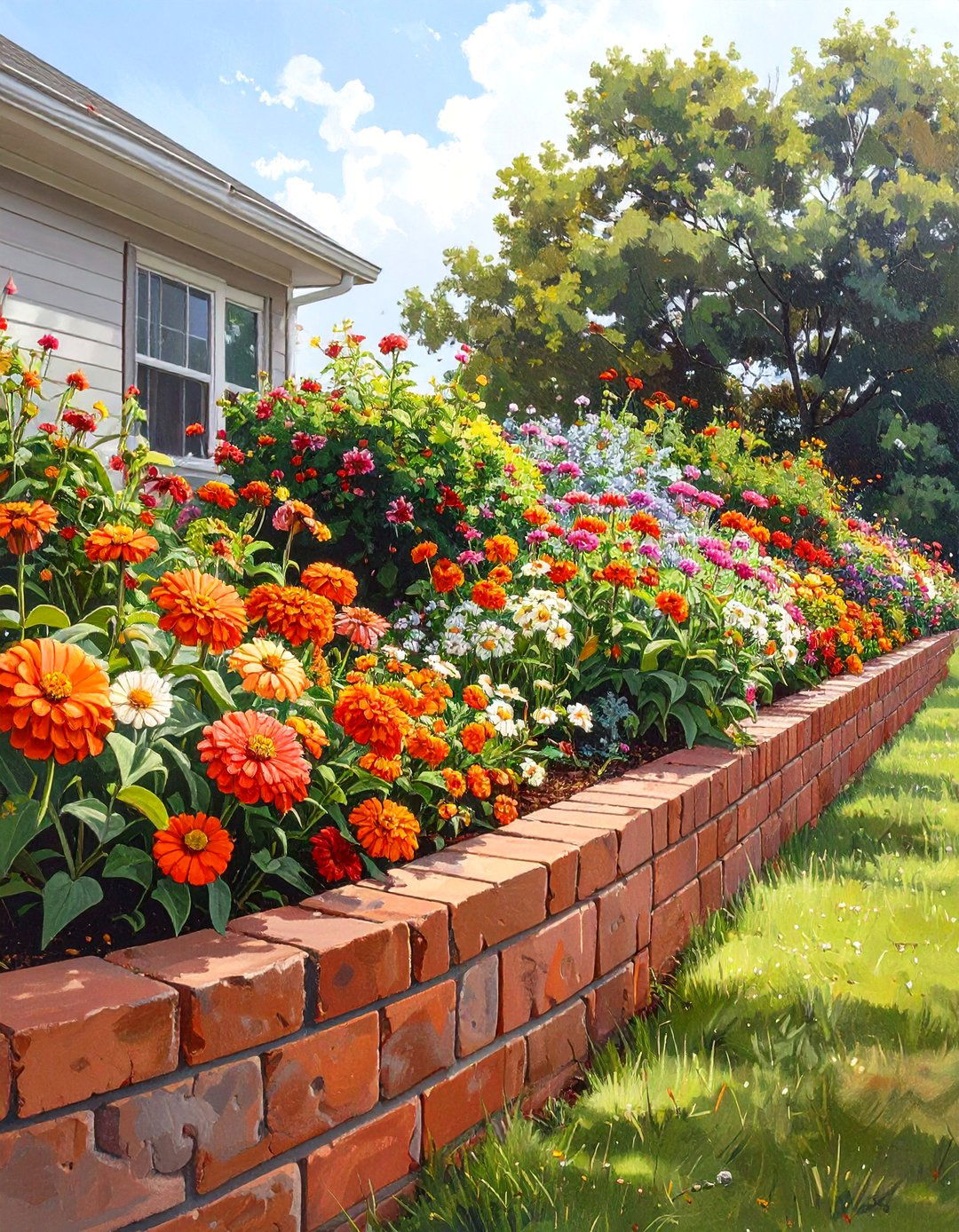 Low Retaining Wall for a Flower Border - 30 simple retaining wall ideas for sloped backyard