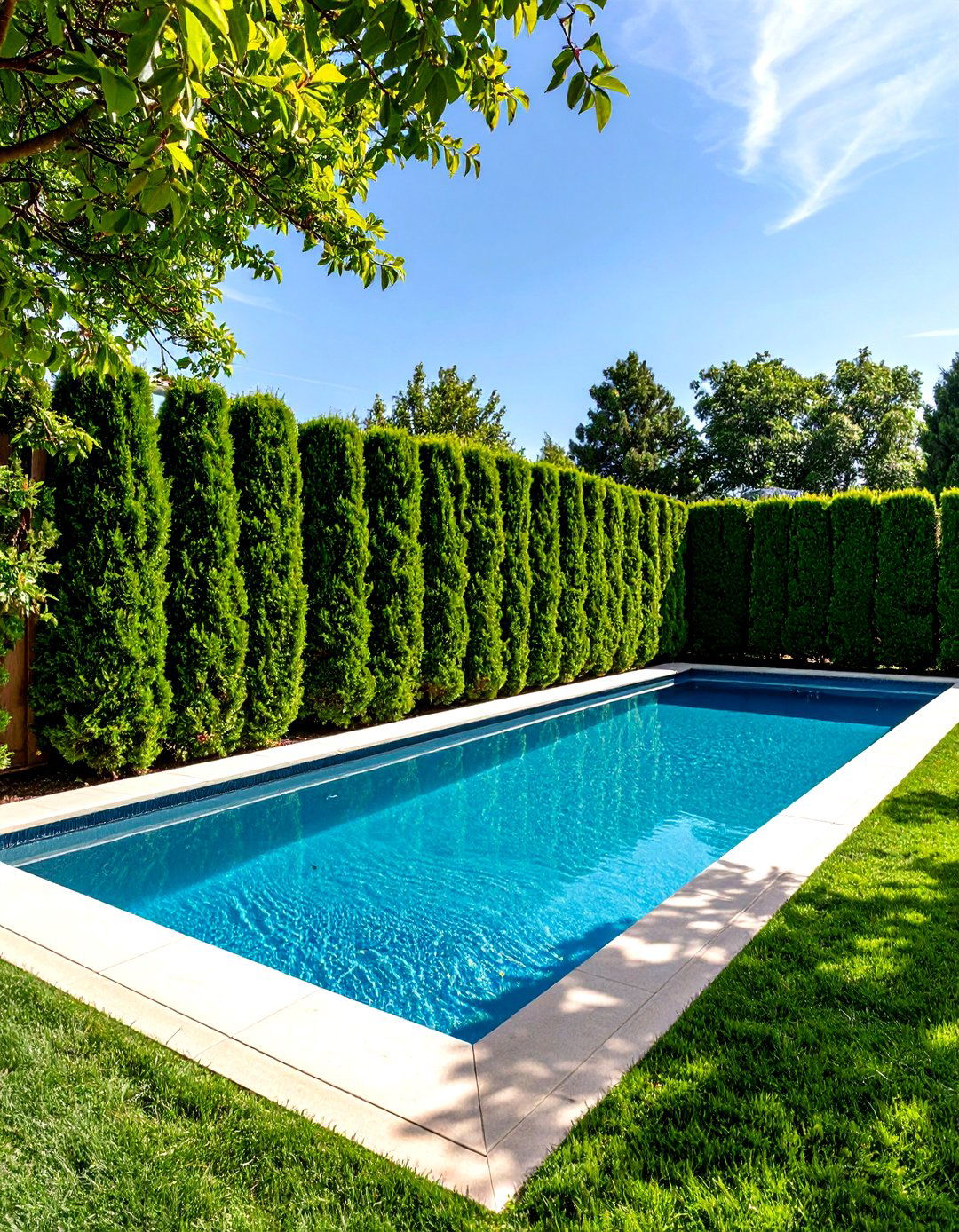 Lush Privacy Hedge - 30 pool landscape ideas