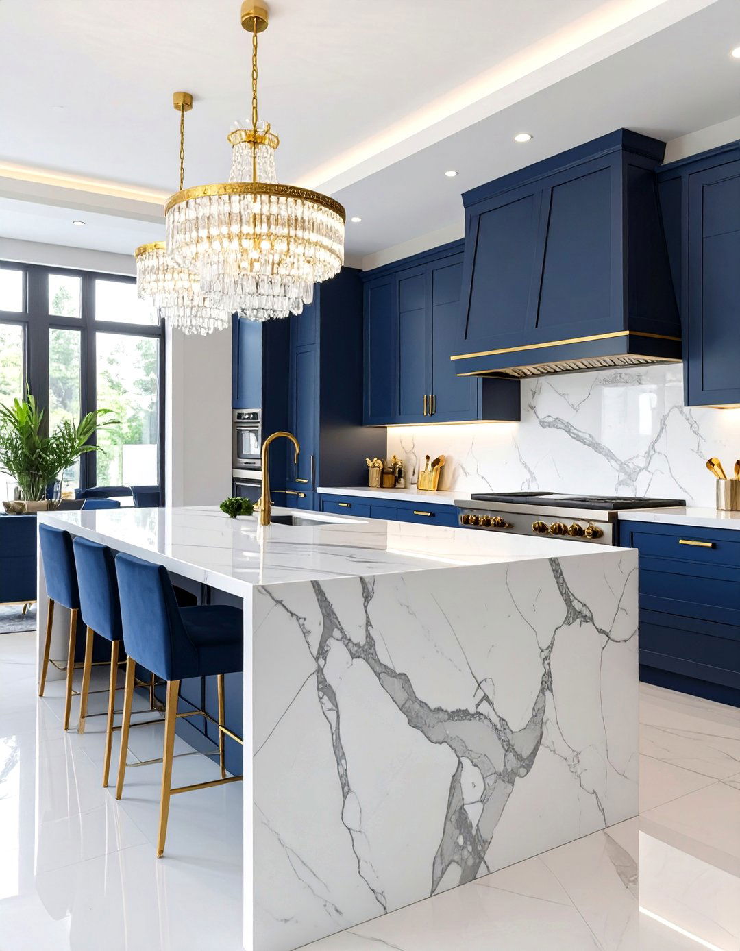 Luxurious Marble Kitchen - 30 bloxburg kitchen ideas