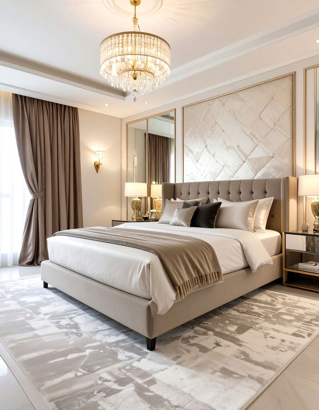 Luxurious Silk Texture Bedroom - 30 classy bedroom wallpaper designs
