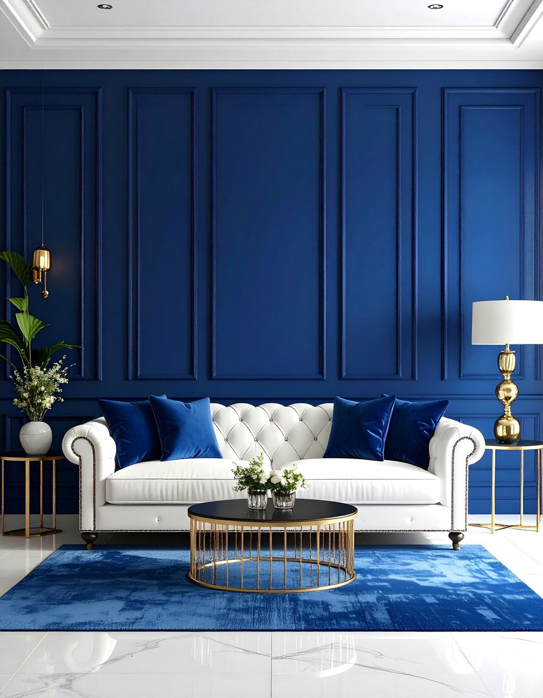 Luxurious Upholstered Living Room Wall - 30 accent wall ideas for living room