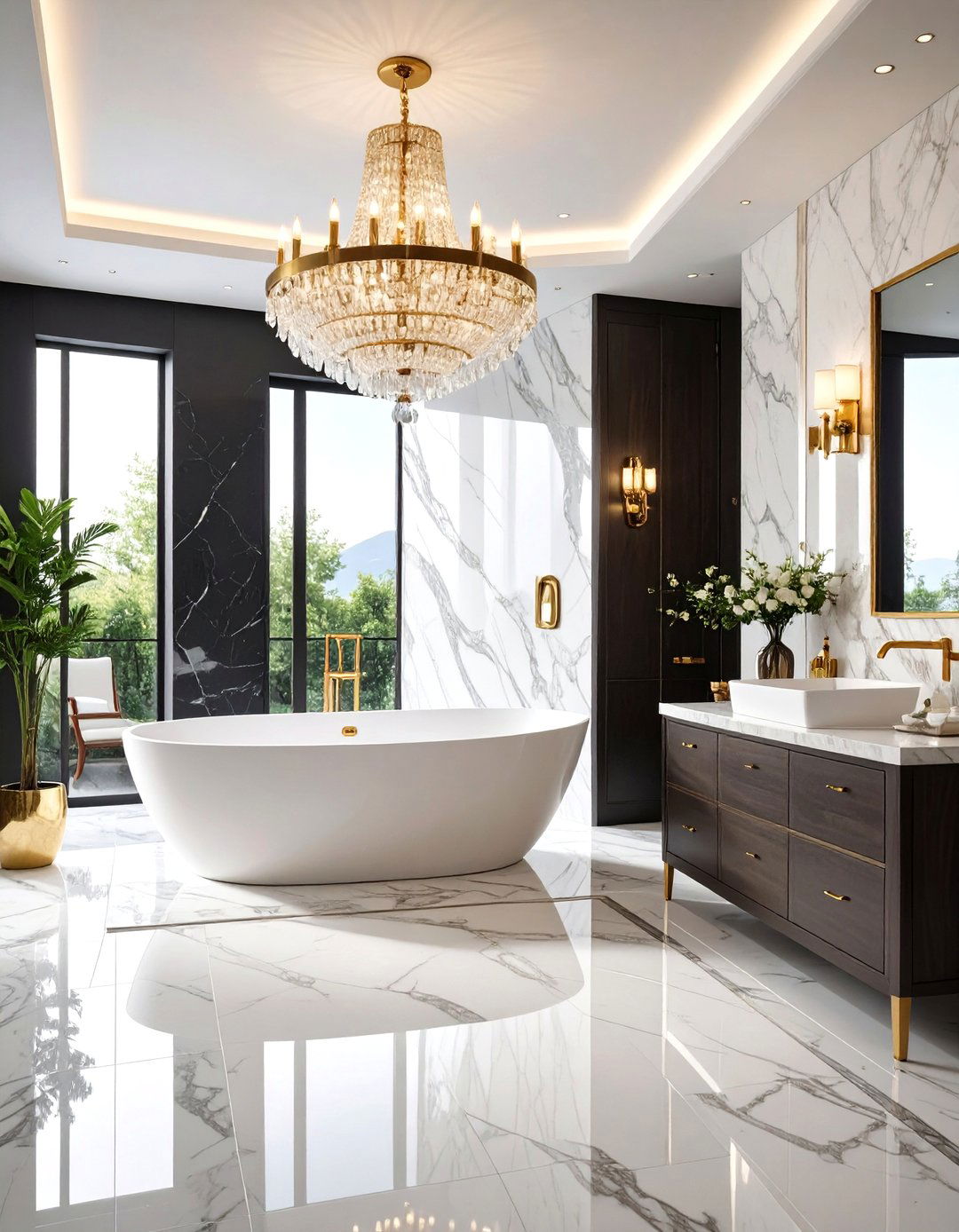 Luxury Marble Bathroom Retreat - 30 3d bathroom design ideas