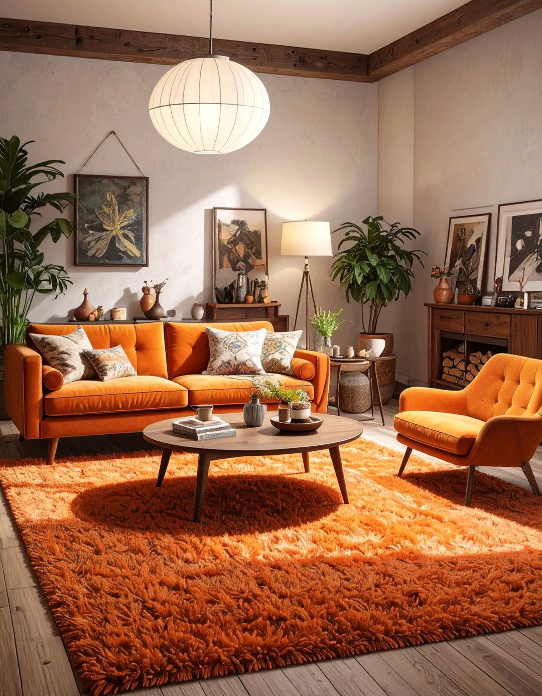 Luxury Shag Carpet for a Retro Lounge - 30 basement carpet ideas