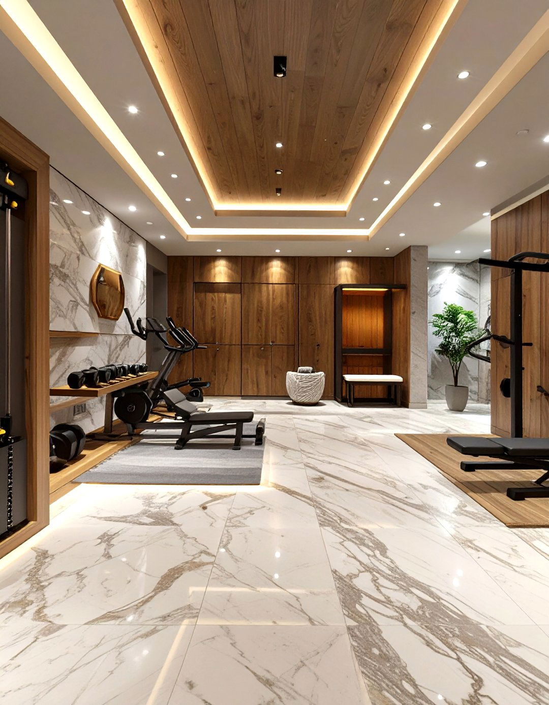 Luxury Spa Like Basement Gym - 30 basement gym ideas