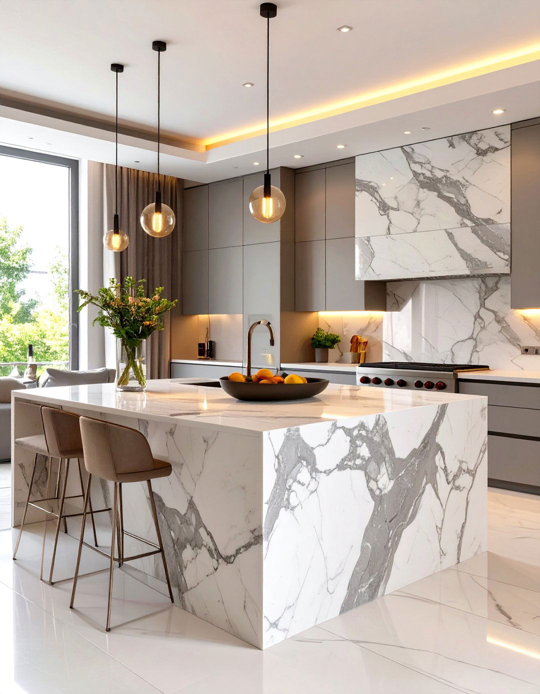 Luxury Stone Clad Kitchen - 30 luxury modern kitchen designs
