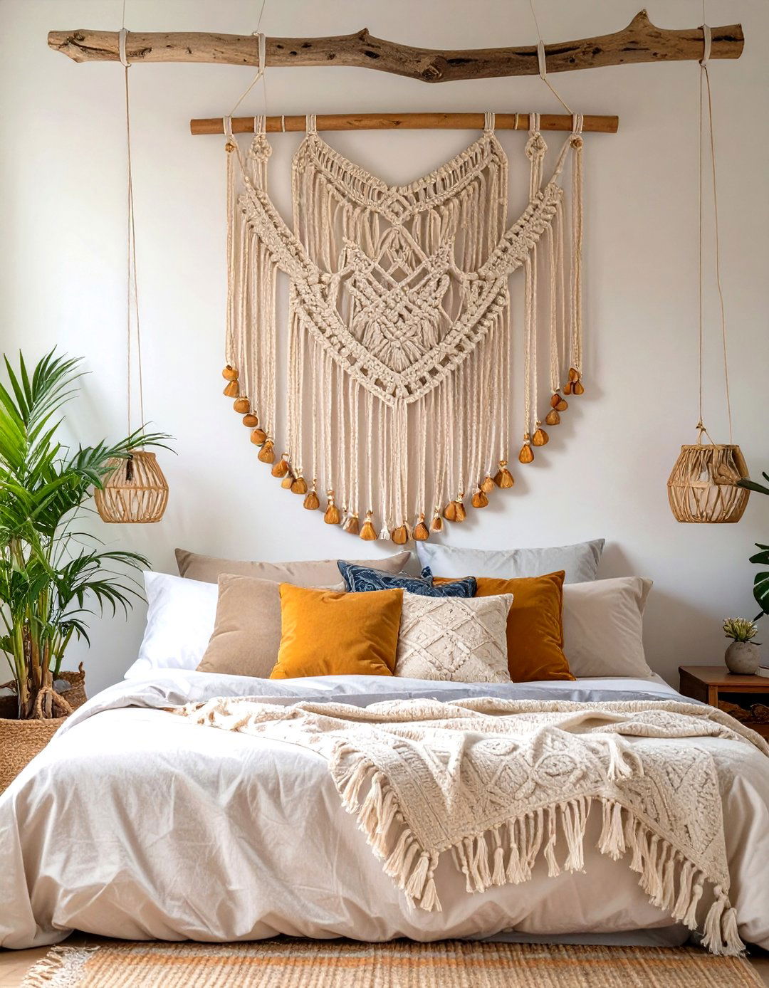 Macrame Wall Hanging - 30 diy wall decor ideas
