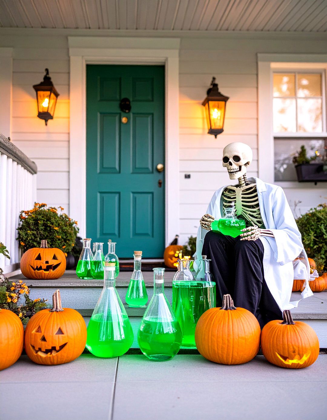 Mad Scientists Laboratory Porch - 30 halloween front porch ideas