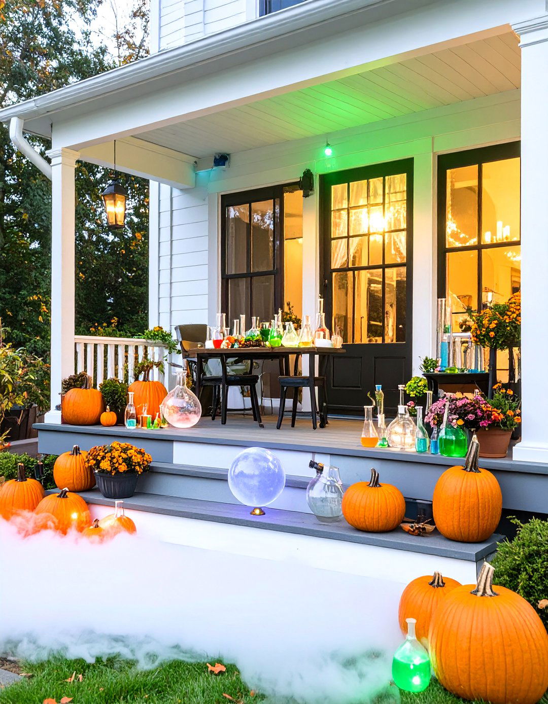 Mad Scientists Outdoor Laboratory - 30 halloween decorations outdoor ideas