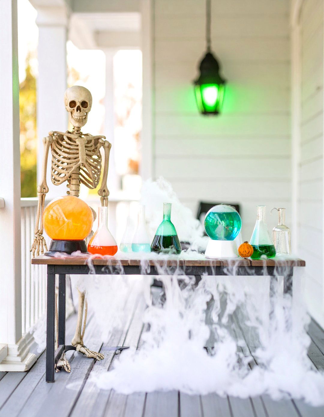Mad Scientists Outdoor Laboratory - 30 outdoor halloween decoration ideas