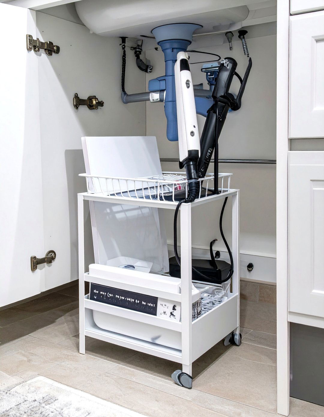 Magazine Holder Under Bathroom Sink Storage for Tools - 30 under bathroom sink storage ideas