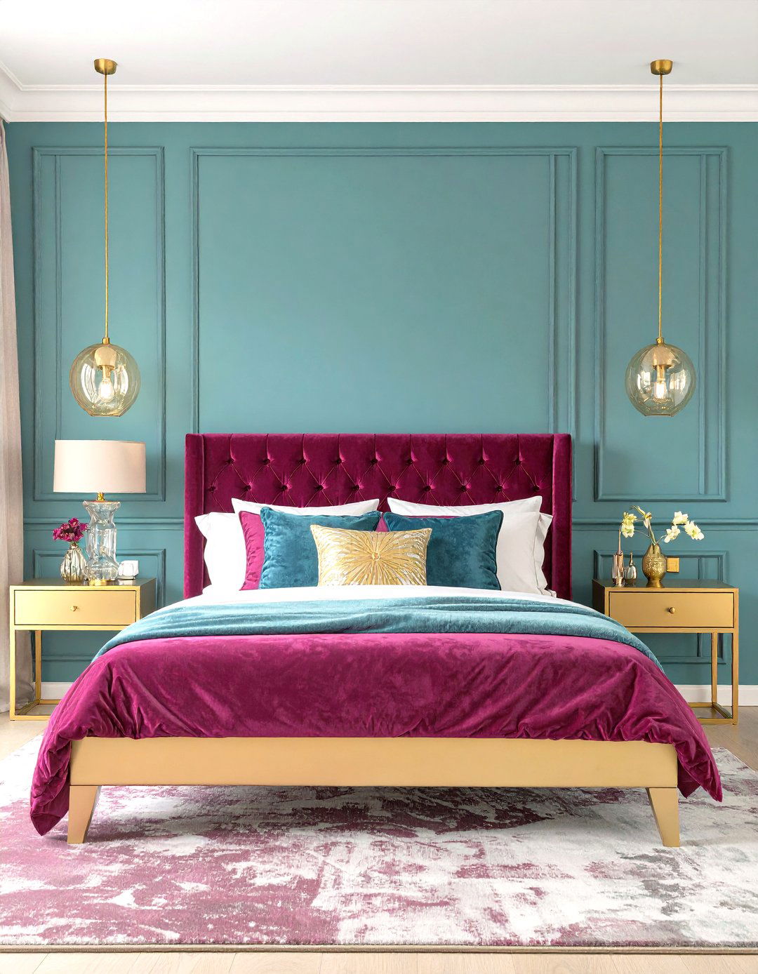 Magenta and Teal Bedroom - 30 girls bedroom ideas pink