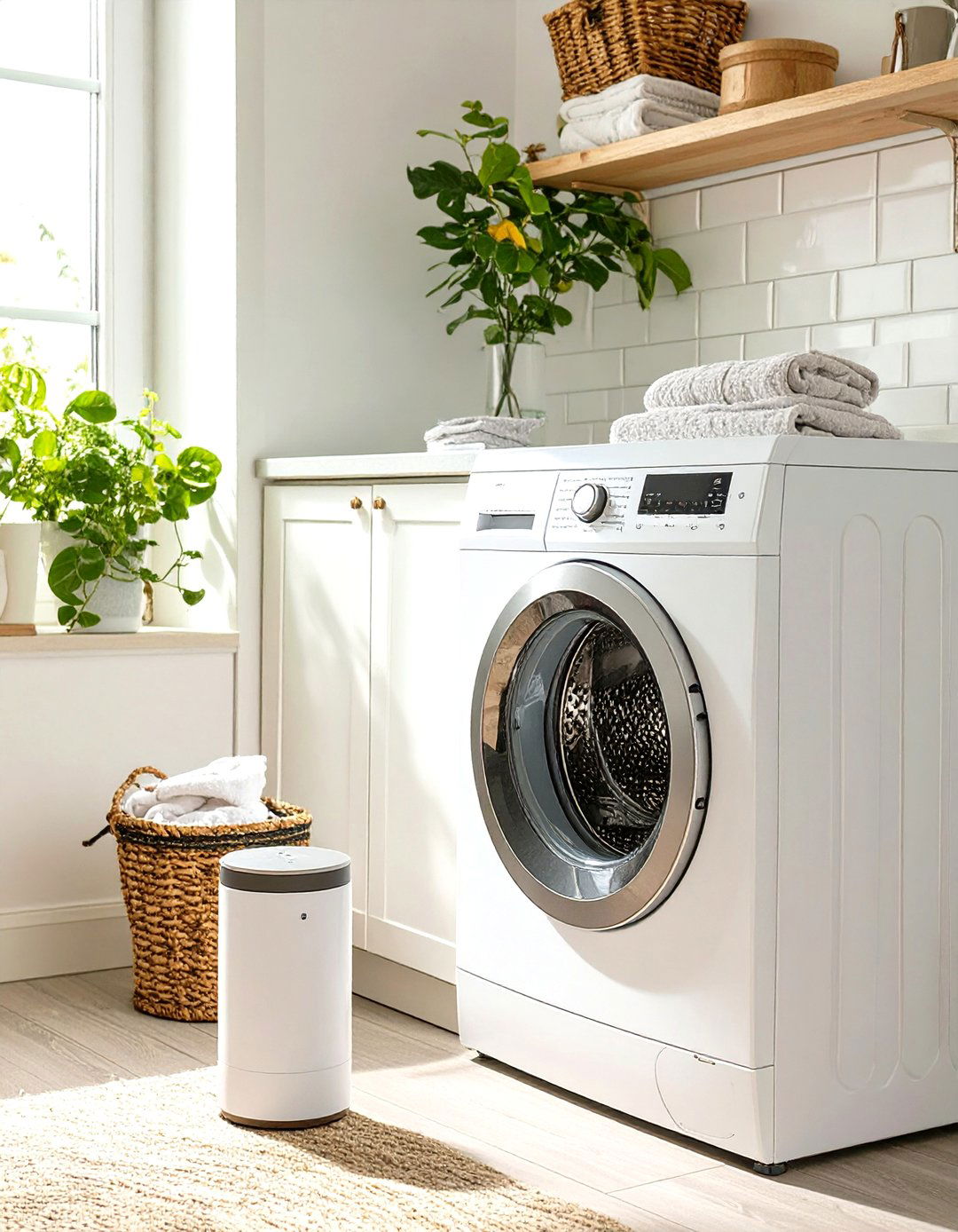 Magnetic DIY Lint Bin - 30 utility room diy small laundry room ideas
