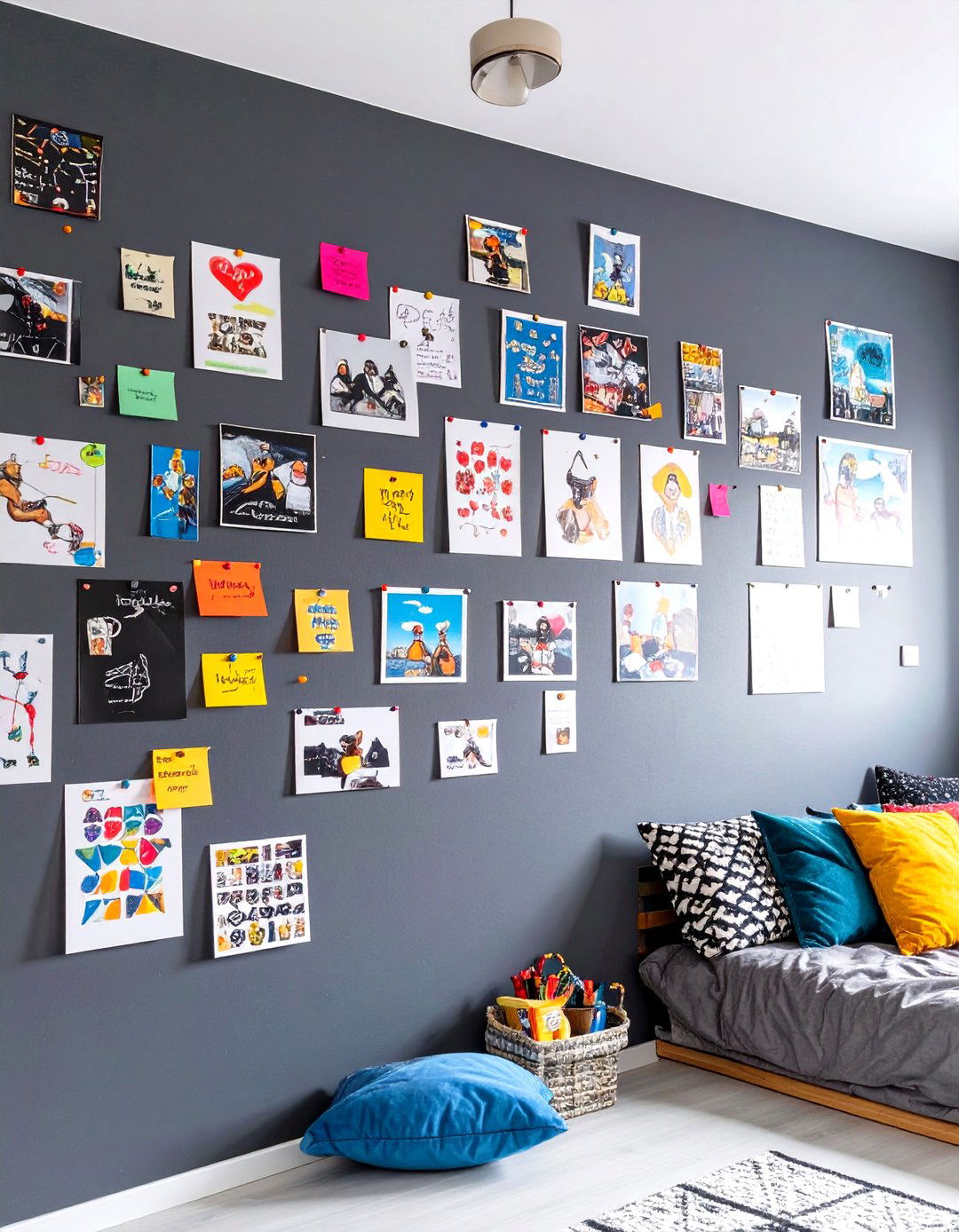 Magnetic Paint Wall for Mementos - 30 teen room inspo ideas