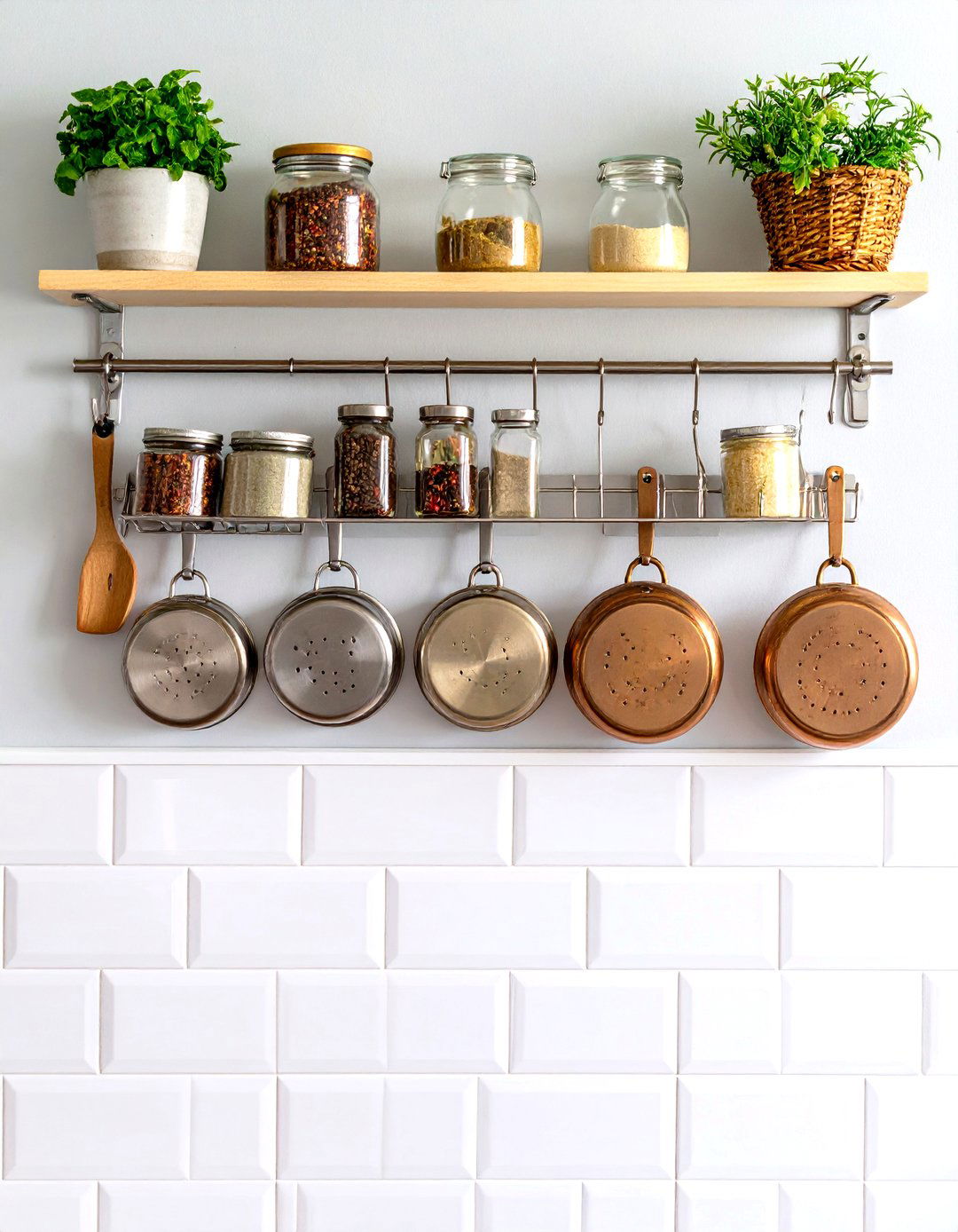 Magnetic Pantry Wall Organizer - 30 pantry ideas for small kitchen