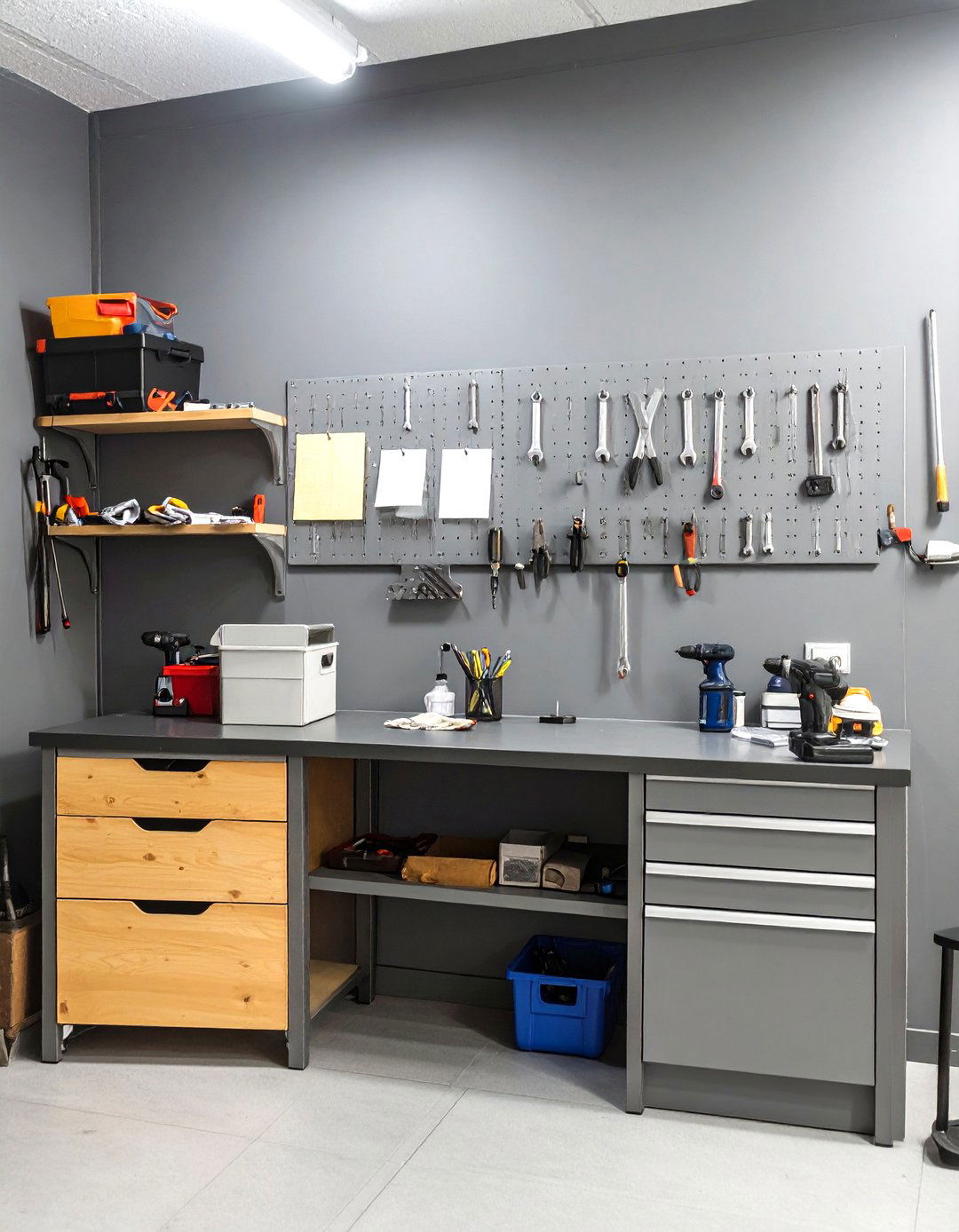 Magnetic Primer Wall Section - 30 garage wall paint ideas