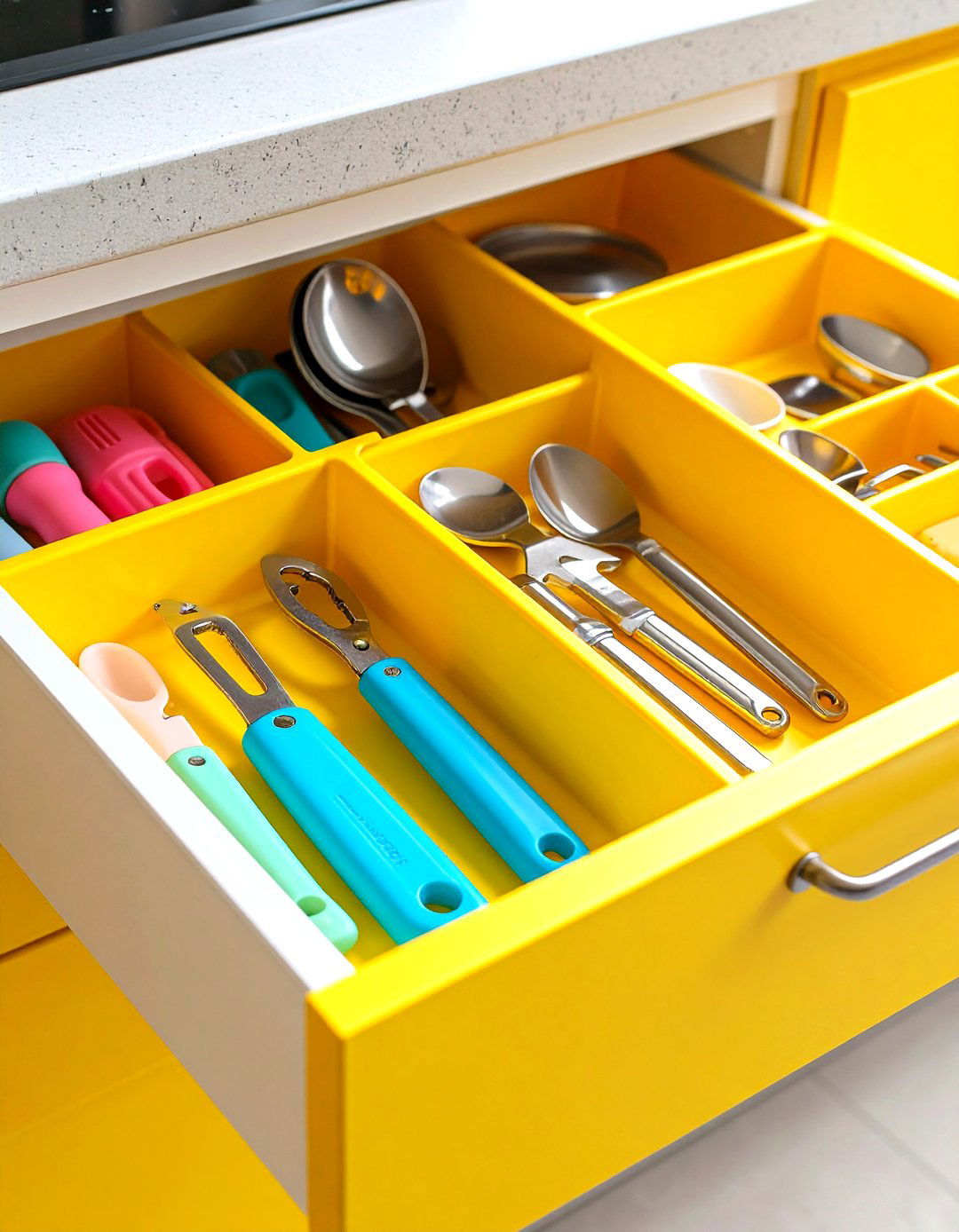 Magnetic Strip for Metal Items - 30 kitchen drawer organizer ideas
