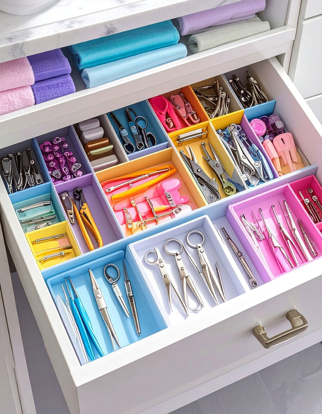 Magnetic Strips for Small Metal Tools - 30 bathroom drawer organization ideas