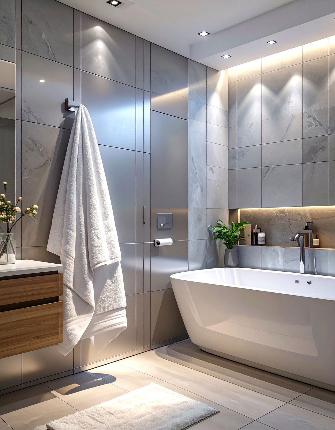 Magnetic Towel Holders - 30 bathroom towel hanging ideas
