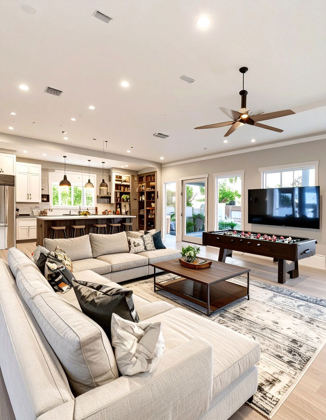 Man Cave Entertainment Hub - 30 bonus room above garage ideas