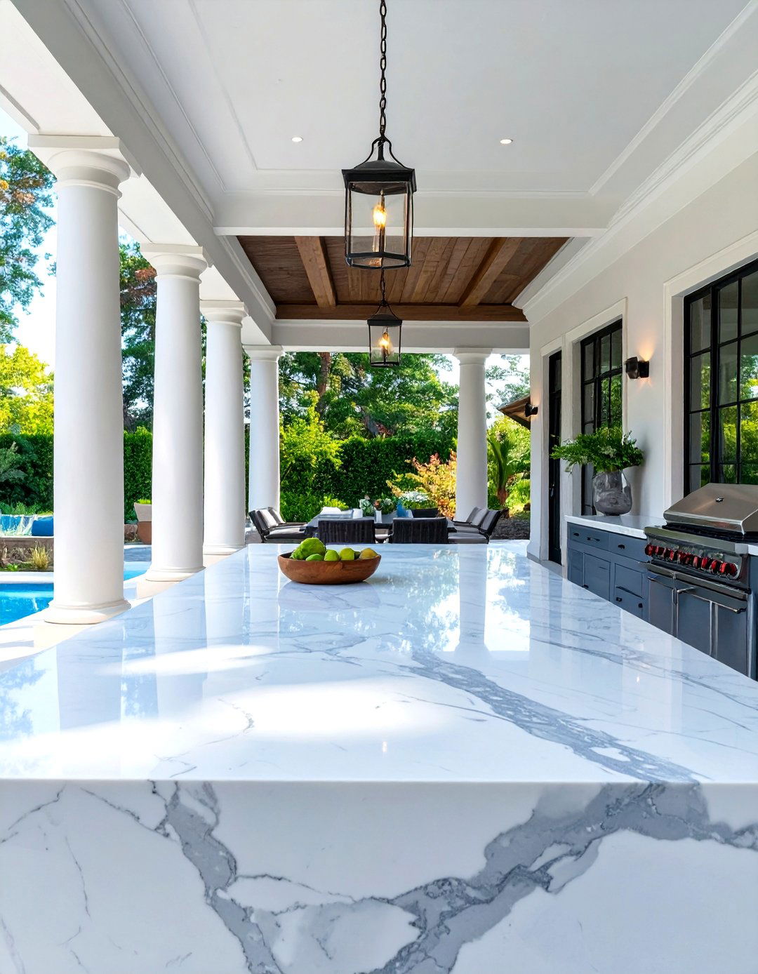 Marble Outdoor Kitchen Countertops - 30 outdoor kitchen countertop ideas