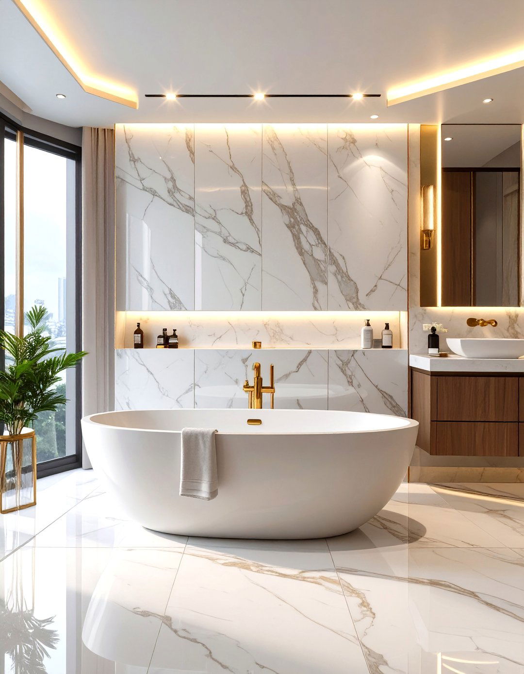 Marble Slab Bathroom Paneling - 30 bathroom wall paneling ideas