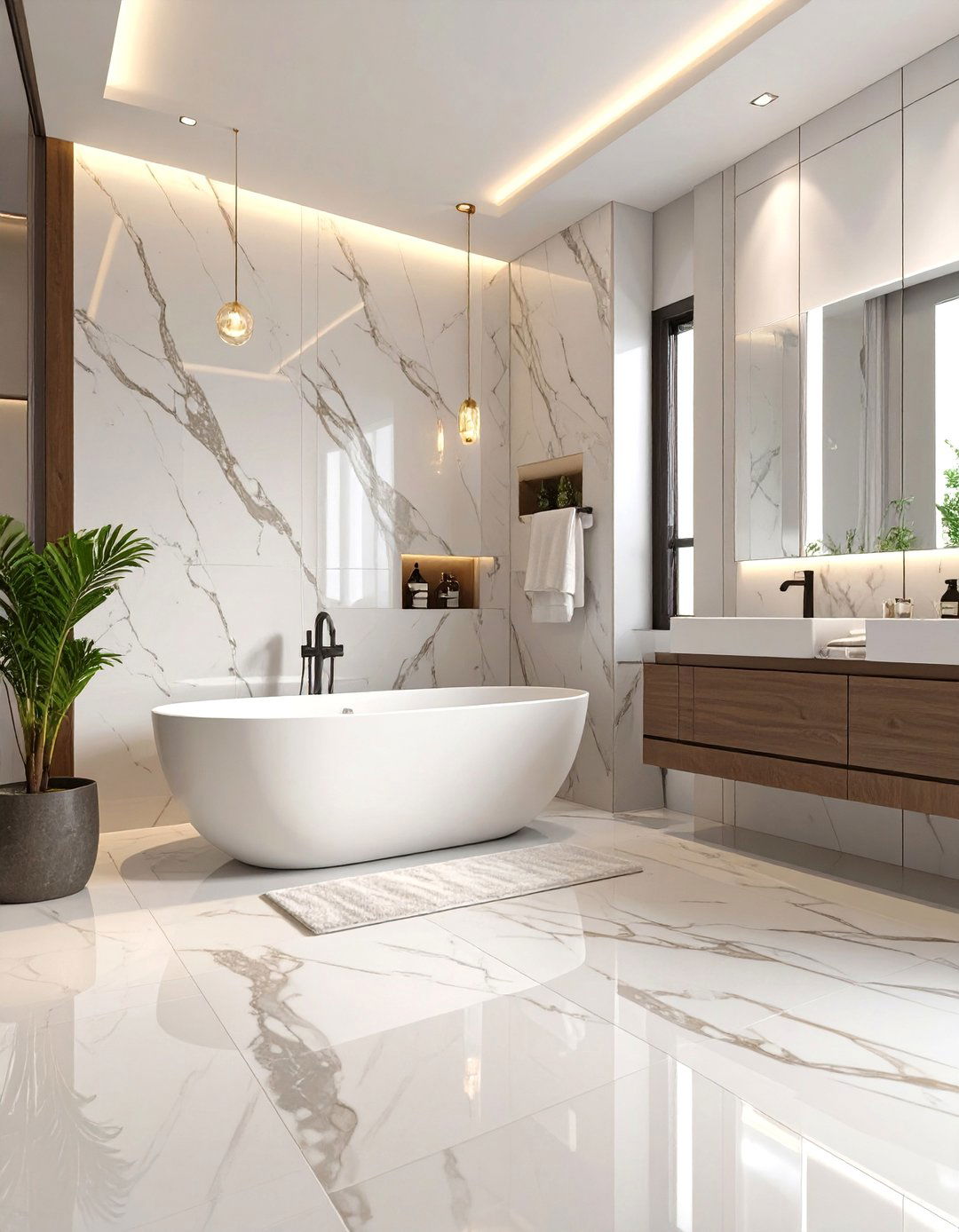 Marble Slab Bathroom Walls - 30 bathroom wall ideas