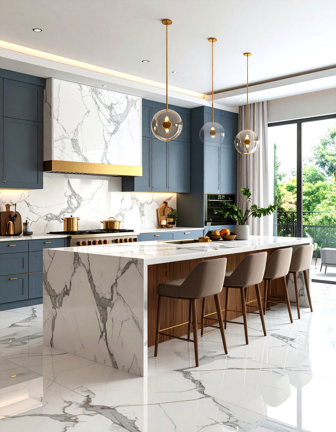 Marble Slab Kitchen Wall - 30 kitchen wall ideas
