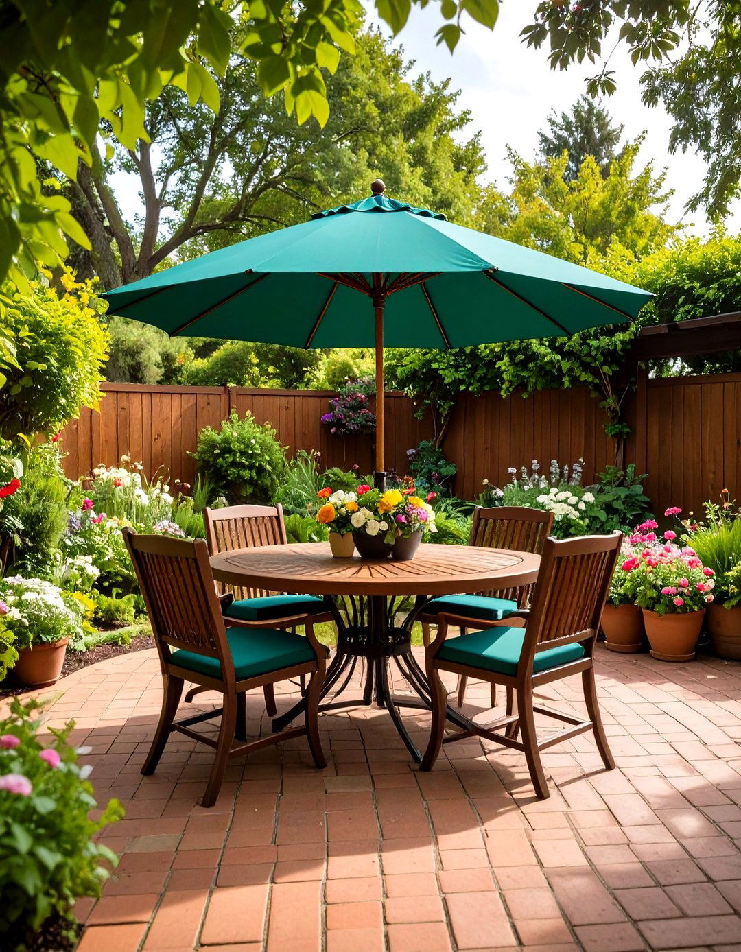 Market Style Umbrella - 30 patio sun shade ideas