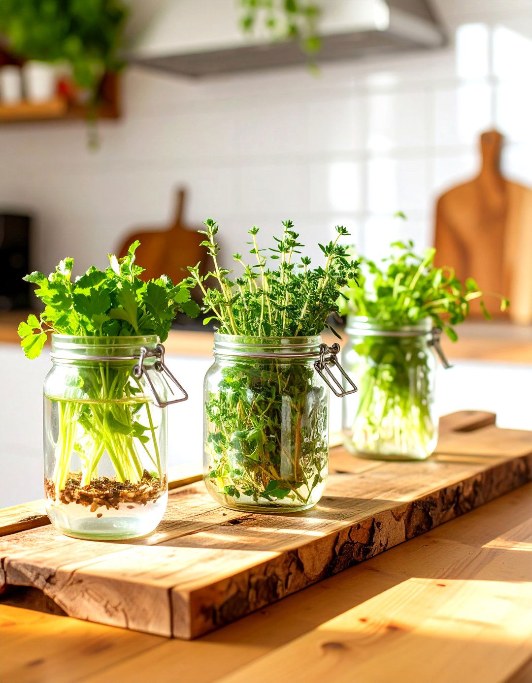 Mason Jar Indoor Herb Garden - 30 vertical garden ideas