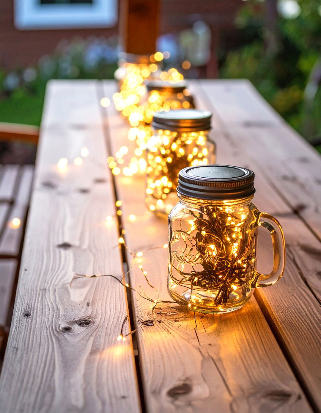 Mason Jar Lanterns - 30 deck lighting ideas