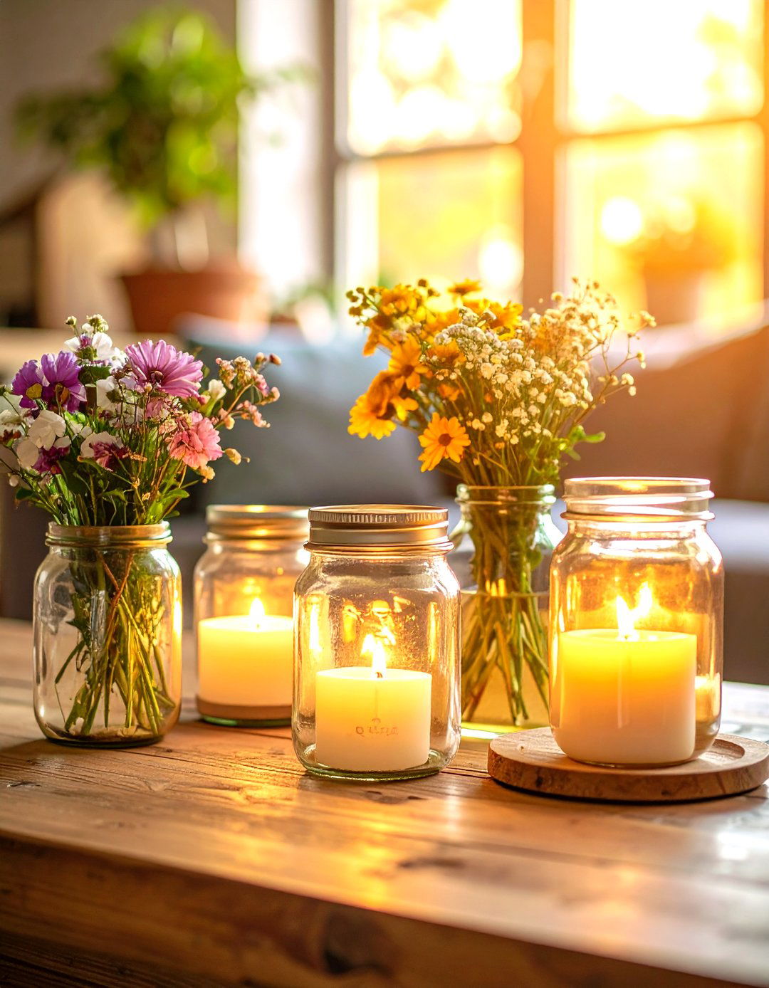 Mason Jar Organizers and Decor - 30 rustic home decor ideas