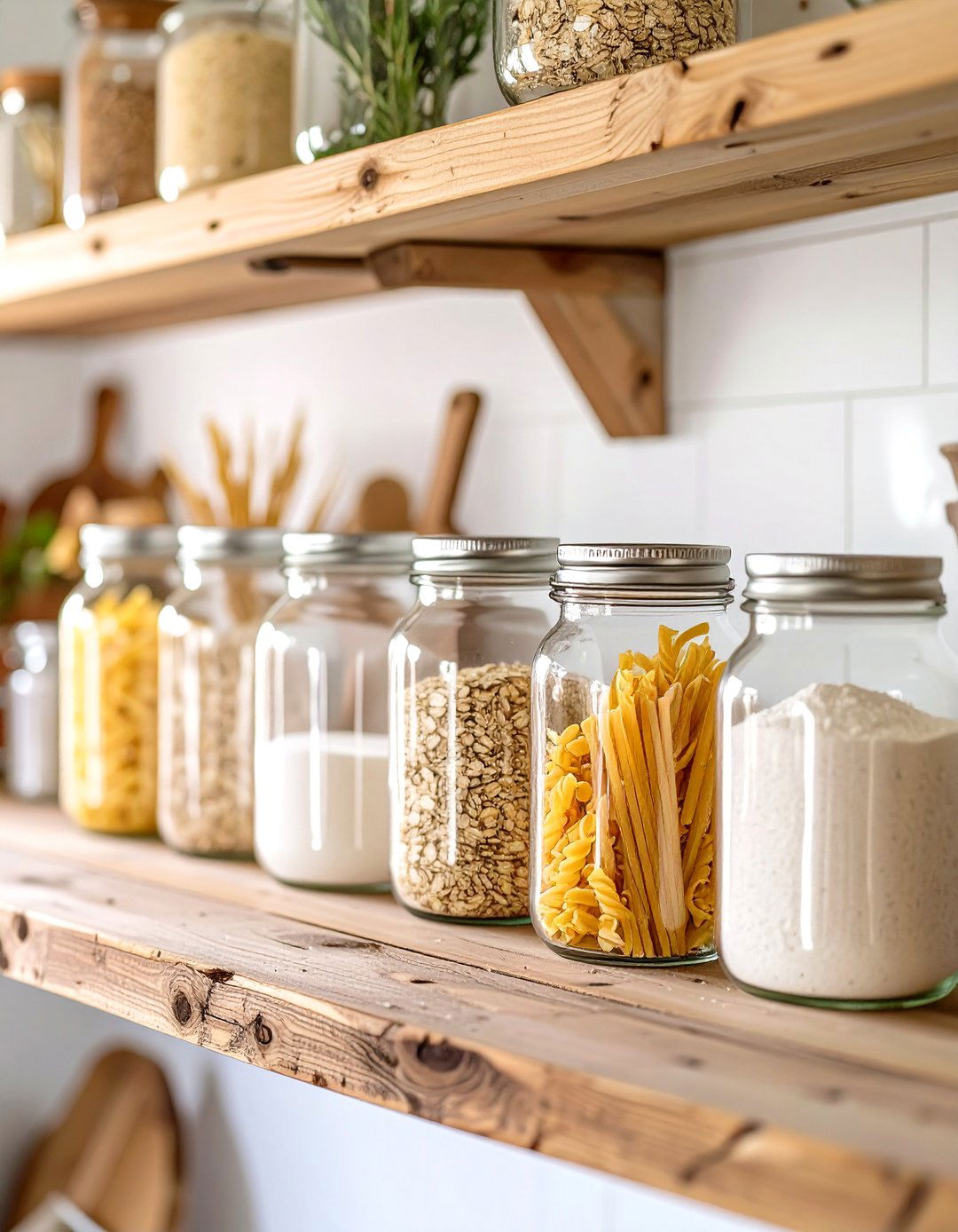 Mason Jar Storage in a Small Country Kitchen - 30 small country kitchen ideas