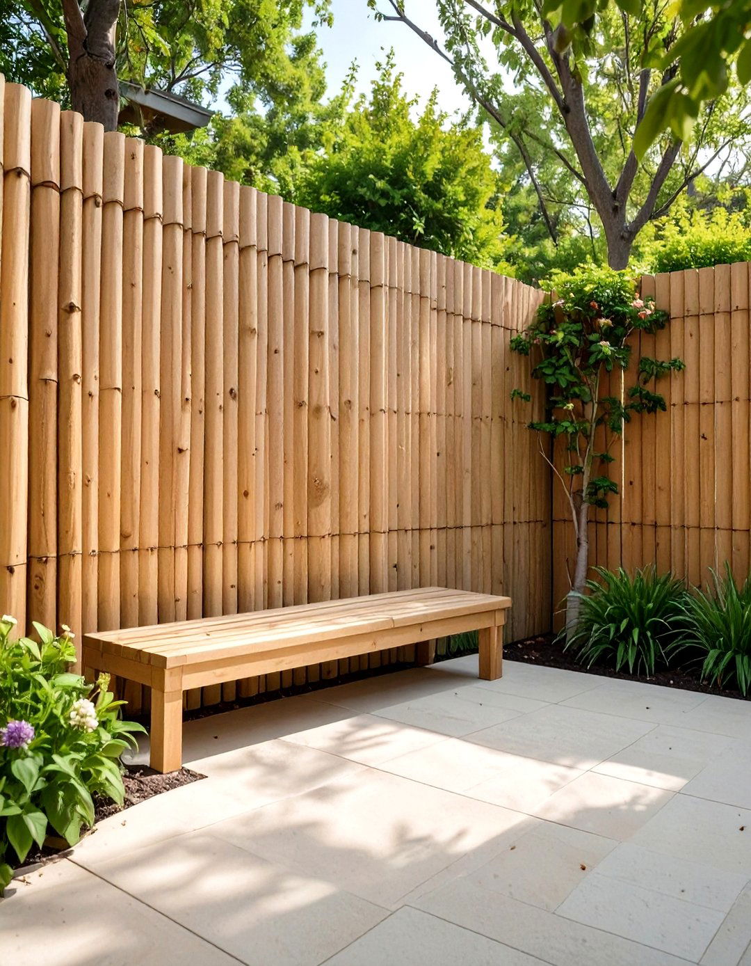 Masonry Wall with Trellis Topper - 30 tall backyard privacy ideas