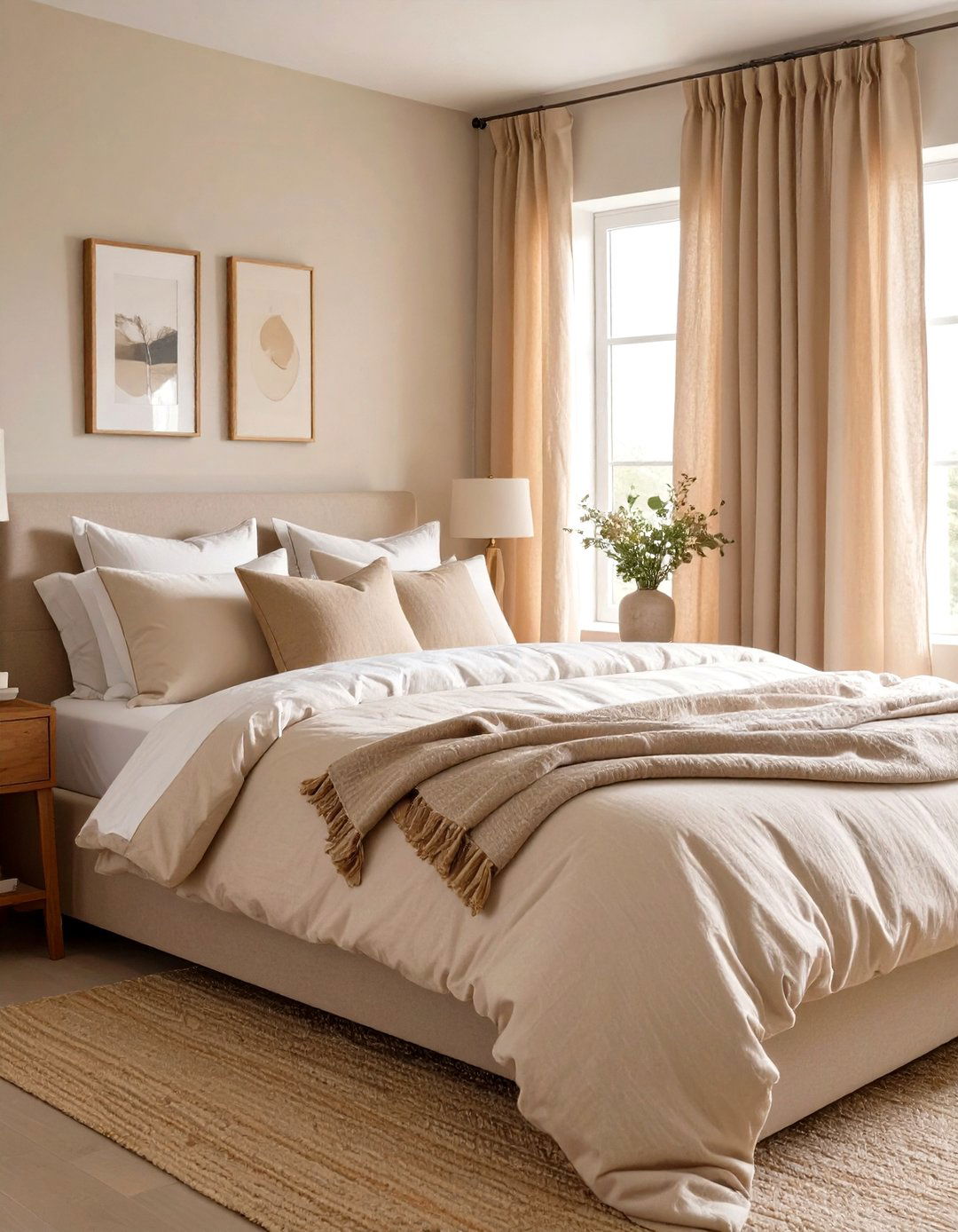 Matching Bedding and Curtains - 30 small master bedroom ideas