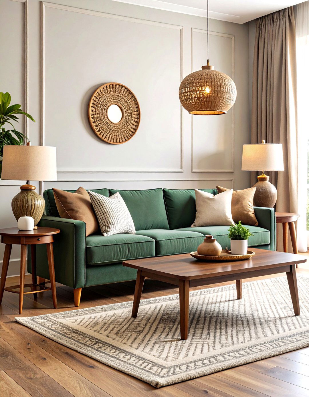 Matching End Tables and Lamps - 30 pottery barn living room ideas