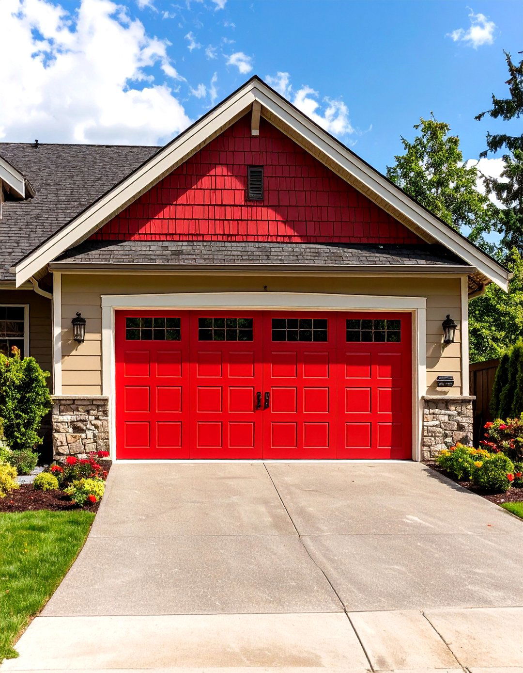 Matching the Front Door - 30 garage door color ideas