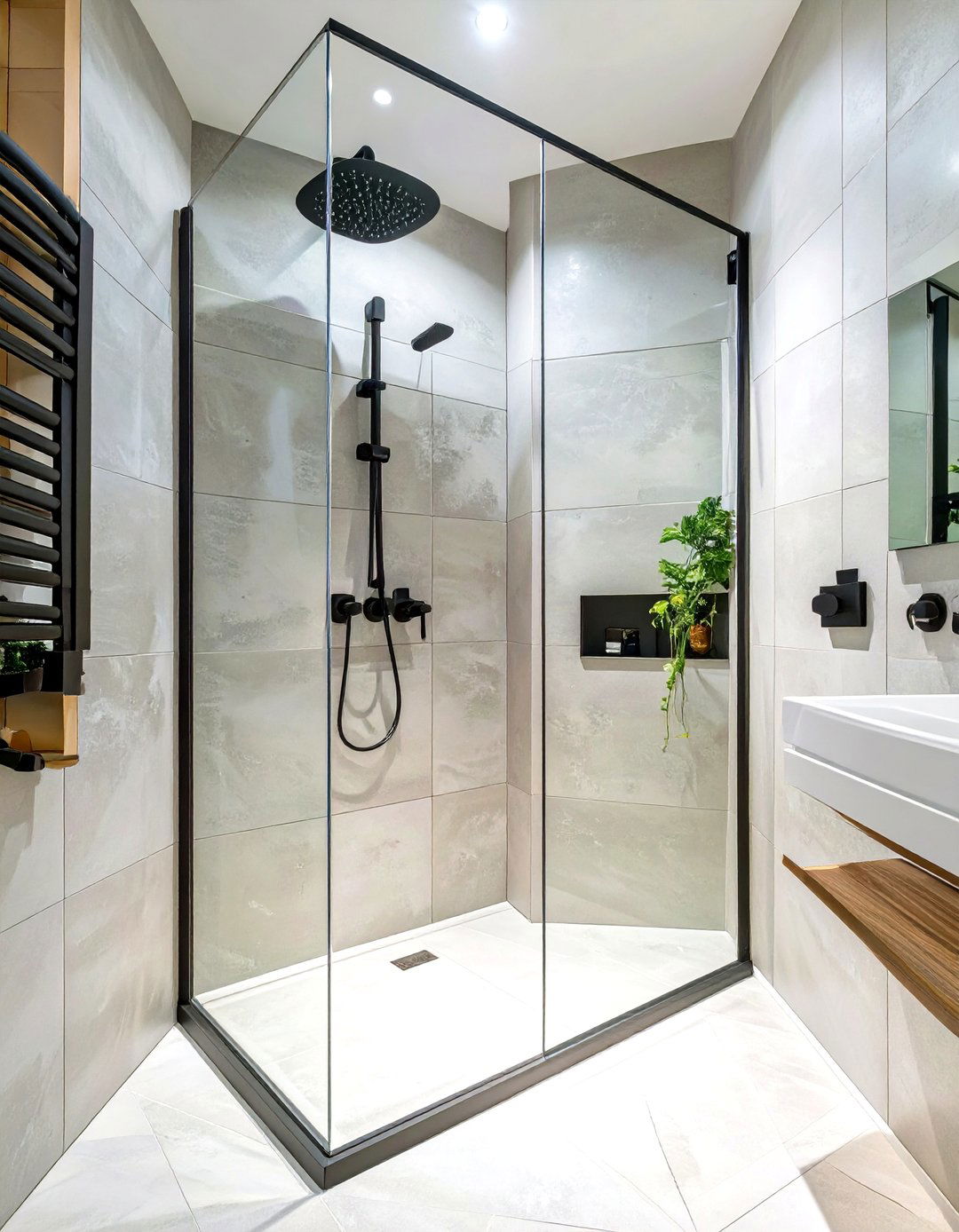 Matte Black Fixtures Shower Stall - 30 shower stall ideas